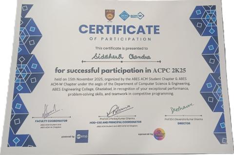 Hackathon Certificate